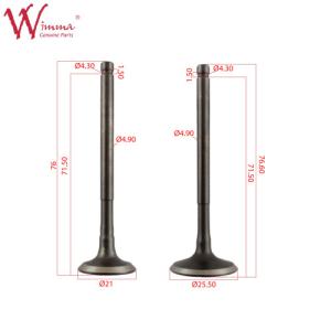 China Intake And Engine Exhaust Valve Motorcycle Parts ISO9001 Thunder CGX125SHC(2012) factory