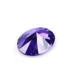 8x6mm Loose Gemstone European Machine Cut Amethyst Color Oval Shape Synthetic