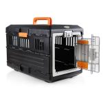Foldable Plastic Pet Travel Flight Carrier Portable Pet Crate Traveling Dog Cage