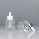 15ml 1oz 30ml 50ml Clear Frosted Glass Oil Bottle Green Transparent Dropper