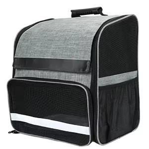 China Expandable Pet Carrier Bag Airline Approved Pet Travel Carrier Backpack For Hiking factory