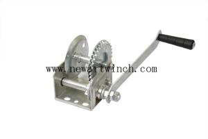 China White Zinc Steel A3 600lbs Manual Hand Winch With Automatic Brake Small For Boat factory
