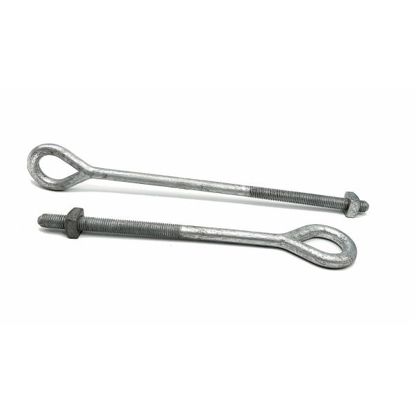 Oval Eye Bolt Anchors For Utility Poles Anchoring, Poleline Hardware Oval Eye Anchor Rod Support Tranmission Lines to Pole (4)