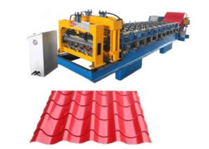 China Steel Roof Glazed Tile Making Machine 0.4 - 0.8 Mm Thickness 380v 50hz factory