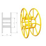 Brake Frame Electric Wire Rope Reel Stand For Supporting Cable Rope Reel / Steel