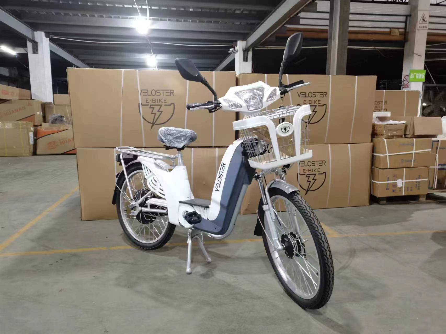 48V 350W Rear Hub Electric Bicycle 24 Inch Single Speed E Bike With LCD Display