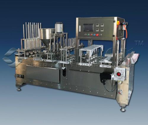Gas Flushing Plate Top Liquid / Sauce Form Fill Seal Machine For Food / Beverage