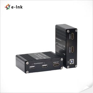 Mini 4K/60Hz HDMI 2.0 KVM USB over Fiber Optic Extender Supports keyboard and mouse signal transmission