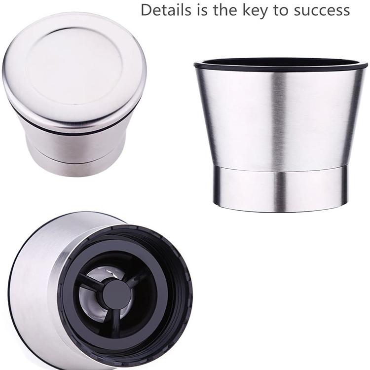Manual Brushed 295g 192mm 200ml Stainless Steel Salt Grinder