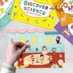 Kids Vinyl Reusable Sticker Pad Bundle About Sicense , Dress Up , Lovely Home