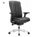 Nylon 2.5mm Leather Office Swivel Chairs Executive Office Chair High Back