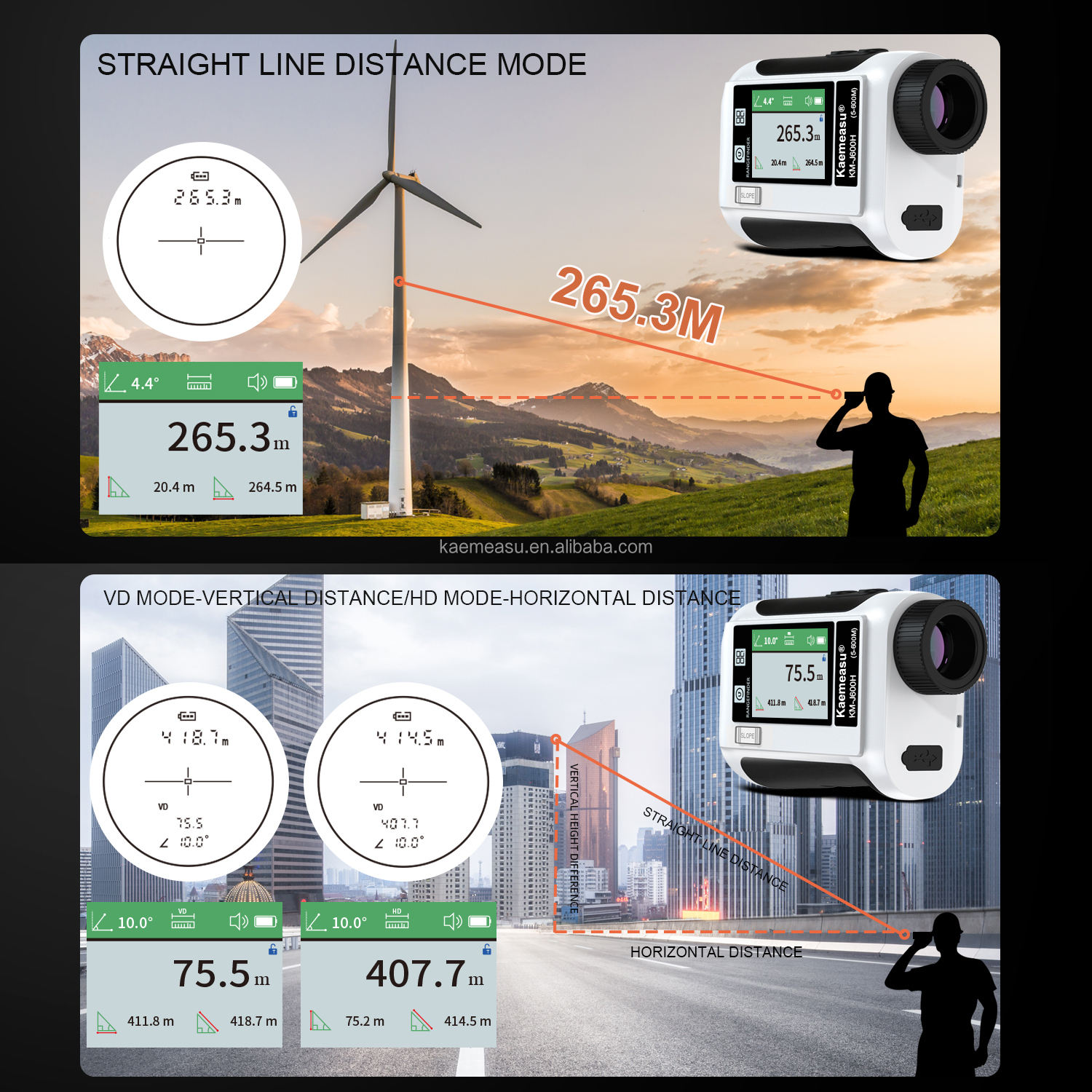 OEM/ODM Golf Mode Sport Telescope Touch Screen Intelligent Voice Golf Laser Rangefinders Telescope