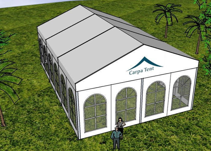 PVC Coated Polyester Fabric Covered Buildings Fire Flame Resistant