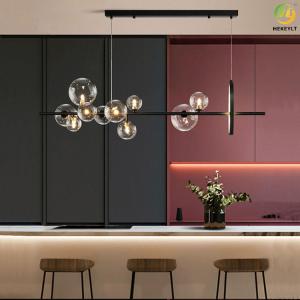 China Nordic Modern Light Luxury Long Bubble Chandelier G9 For Restaurant factory