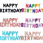 Foil Happy Birthday Alphabet Balloons 16 Inch Happy Birthday Banner Set With