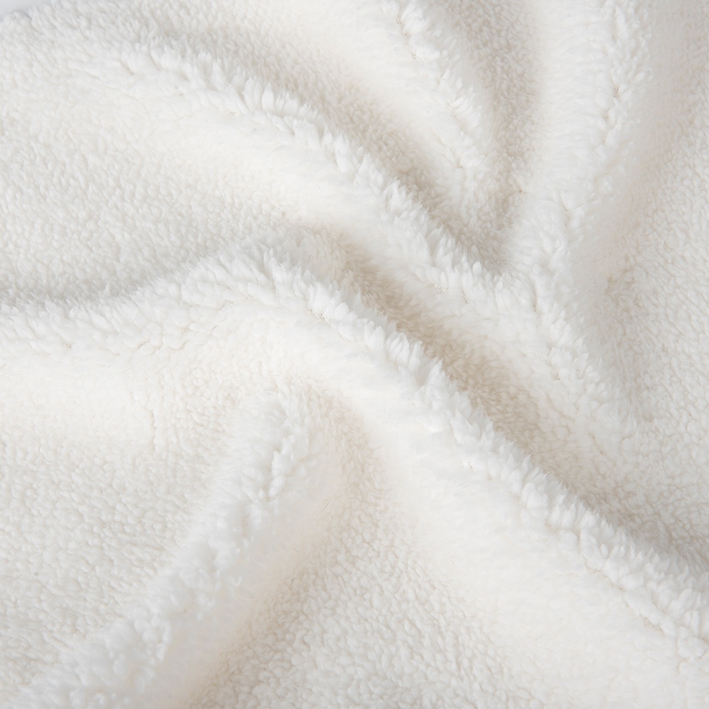 Tricot Knitted 100% Polyester BROG Sherpa Faux Lamb Fur Fabric for Garments Lining