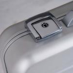 Lockable Silver Aluminum Attache Case Fabric Lining 410 X 300 X 88mm