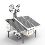 Mobile Solar Light Tower With 4*100W LED For Construction Works Lighting