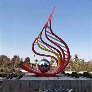 China Modern Art Corten Stainless Steel Abstract Outdoor Sculpture Customized Sized factory