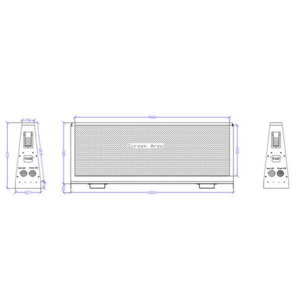LED 3G taxi roof led display/led screen car advertising/taxi top sign