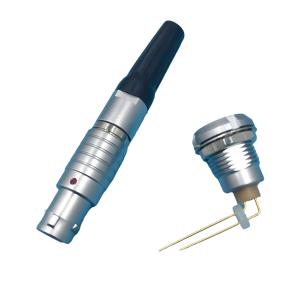 China Brass Right Angle Circular Self Locking Connector In 90 Degree Contacts factory