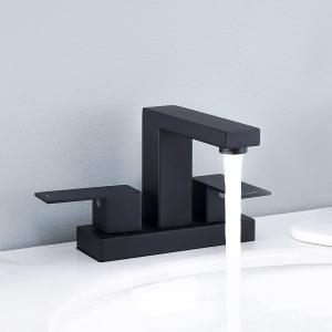 China 4'' Centerset High Arc Double Handle Bathroom Faucet CUPC factory