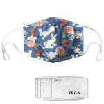 Cartoon Printed Reusable Face Mask With Filters