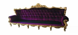 China Silver FRP Frame Wooden Luxury Sofa OEM ODM Classical Bar Club Salon Couch factory