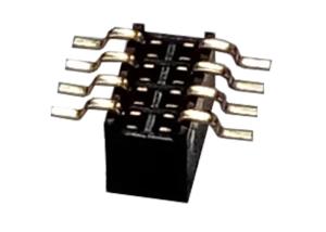 China 8 Pin Female Header Connector 1.27mm X 3.4mm Single Row SMT Type Black factory