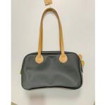 Green PU Shoulder Bag 35cm 21cm Nylon Tote Bag With Zipper