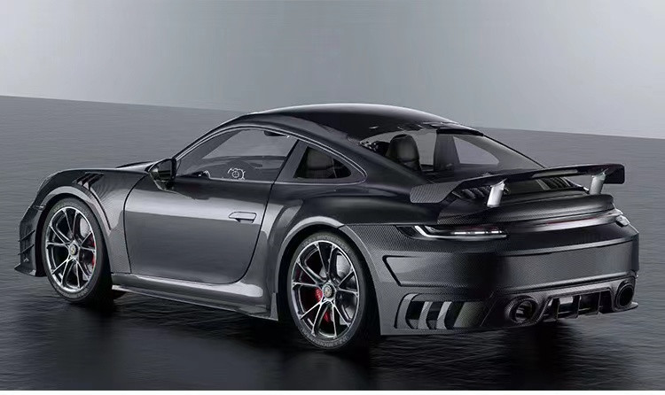 For Porsche 992 Turbo Carbon Fiber Spoiler 992 Turbo Upgrade Paktechz Style Carbon Fiber Tail Cover Spoiler