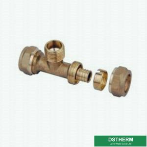 China Male Threaded Tee Pex Brass Fittings Nickel Plated Screw Fittings factory