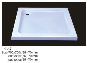 China Acrylic shower tray, shower basin,acrylic shower base HL-37 700X700X(55-70),800X800X(55-70 factory