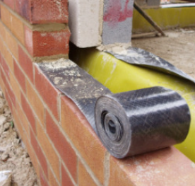 Black Embossed Polythene Damp Proof Course for Wall Hotel Construction Waterproof