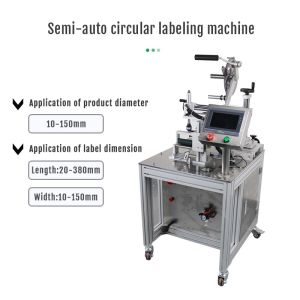 PLC Controlled Desktop Glass Ampoule Vial Labeling Machine for Semi Automatic