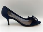 SGS Womens Leather Dress Shoes Breathable Black Pointed Closed Toe Heels With