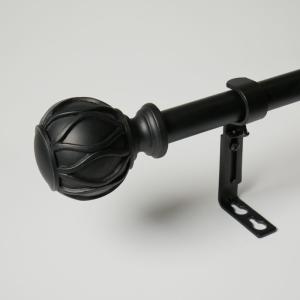 China 2m Black Nickel Adjustable Bay Window Curtain Rods factory