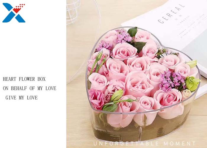 Waterproof Acrylic Heart Box , 9 18 36 Holes Clear Acrylic Favor Boxes