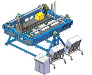 China 3000L Water Tank Rotomolding Machine Rr Open Flame Rock And Roll Machine factory