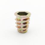Hexagon Socket Carbon Steel Wood Thread Insert Help Tapping Good Tensile