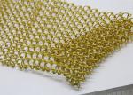 Metal Coil Drapery For Hotel Ceiling , Fireplace Metal Mesh Curtain 1mm x6mm