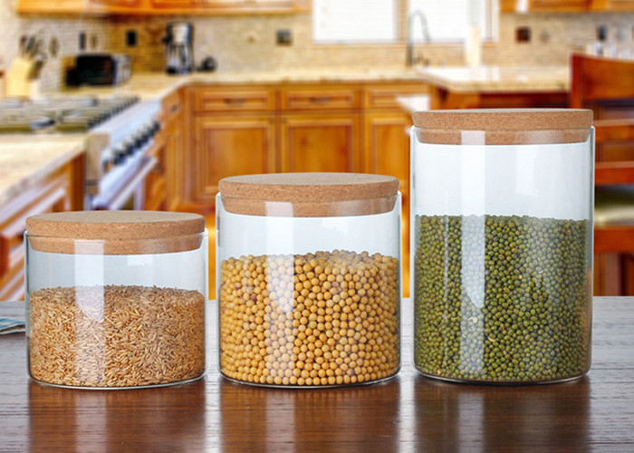 2L 2.5L 3.5L Blown Wide Mouth Glass Jars , Ball Wide Mouth Canning Jars