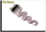 Virgin Hair Weave Brazilian Grey Purple Top Lace Closure 8 Inch To 22 Inch