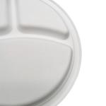 100C Bio Sustainable 3 Compartment Compostable Sugarcane Plates Bagasse Pulp 9