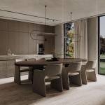 Free Design Custom Wood Veneer Kitchen Cabinet Modern Classic Wood Kitchen