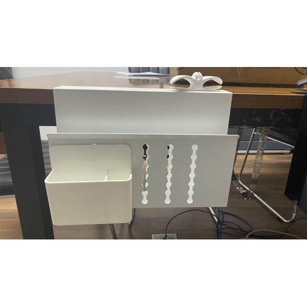 Laptop Stand Under Desk 2 Tier Steel Hanging Desk Organizer for Tablet iPad books Holder