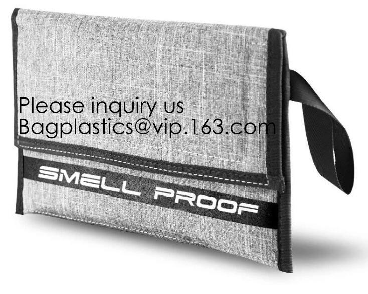 Travel Premium Odor Weed Pouch Smell Proof Bag Case With Mesh Divider Pockets Active Carbon Smell Proof Bag Water Repell