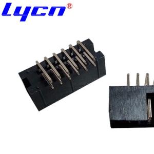 China 180 Degree DIP 2.54Mm Box Header 90 Degree Bend 1000mohm Min Resistance factory