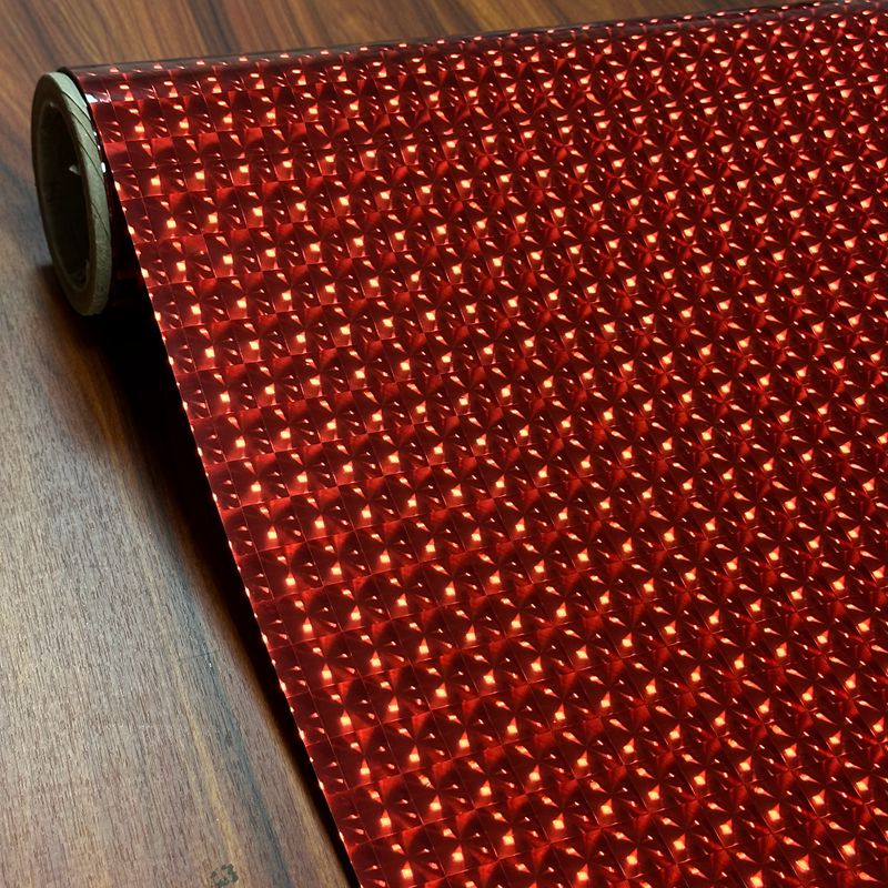 Red 3D Lens Film BOPP Holographic Lamination Film For Packaging Product