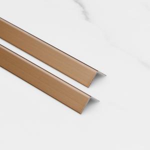 China L Shaped No Grooving Round Conrners Hairline Stainless Steel Corner Edge Trim 0.24-2mm factory